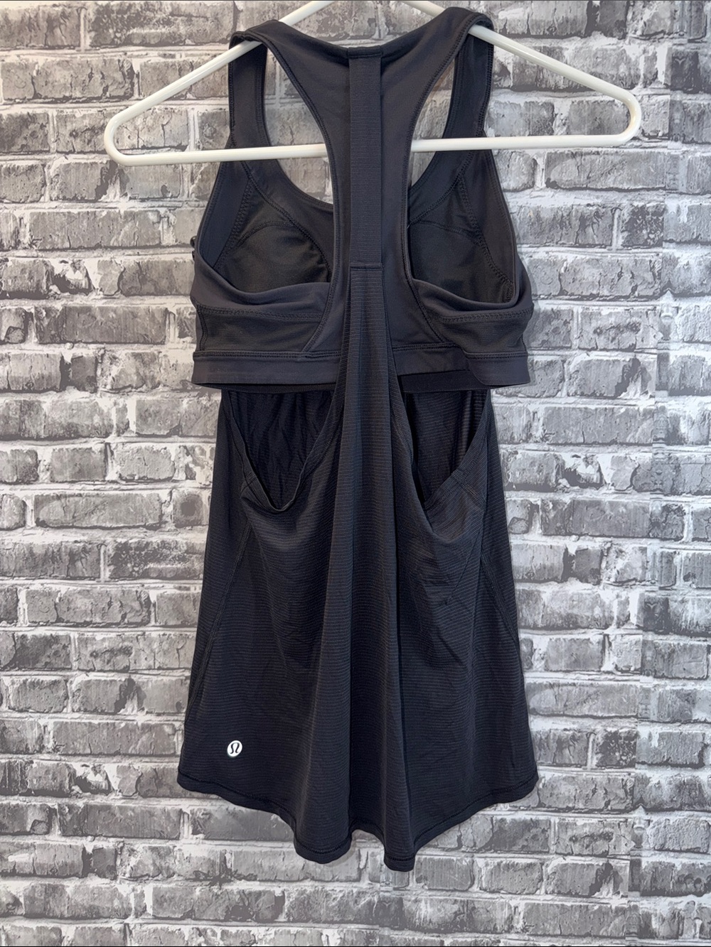 lululemon athletica Black Backless Racerback Athletic‎ tank top